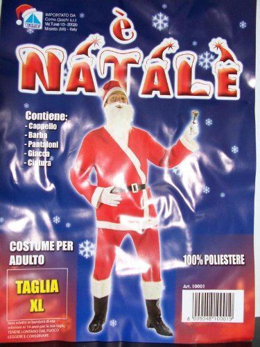 Costume babbo natale panno - babbo, xl