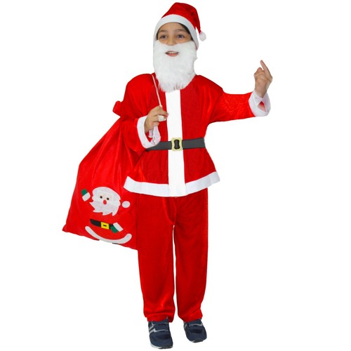 Costume babbo natale ciniglia - babbo,