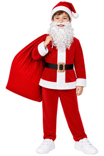 Costume babbo natale ciniglia - babbo,